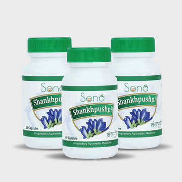 Sona Shankhpushpi Capsules - 60 Capsules (Pack of 3)